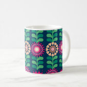 Mug arrière - plan de fleurs vintage/illustration (Devant droit)
