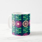 Mug arrière - plan de fleurs vintage/illustration (Devant gauche)