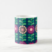 Mug arrière - plan de fleurs vintage/illustration (Centre)