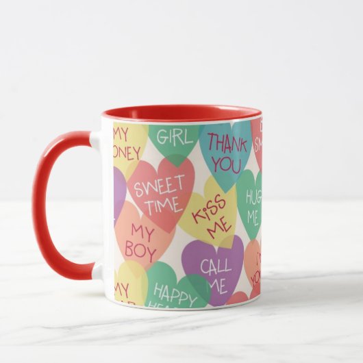 Mug Arrière - plan de forme d'amour (Gauche)