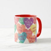 Mug Arrière - plan de forme d'amour (Devant droit)