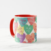 Mug Arrière - plan de forme d'amour (Devant gauche)