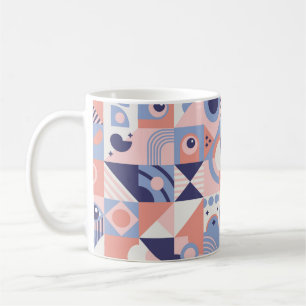 Mug Arrière - plan de formes géométriques carrés.