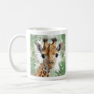 Mug Arrière - plan de la jungle de Giraffe