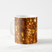 Mug Arrière - plan de Noël abstrait de l'or désossé (Devant gauche)