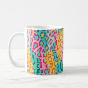 Mug Arrière - plan de peau de léopard Abstrait coloré.