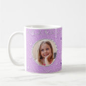 Mug Arrière - plan de photo violet personnalisé (Gauche)