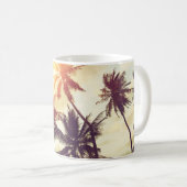 Mug Arrière - plan de plage tropical avec silhouette d (Devant droit)
