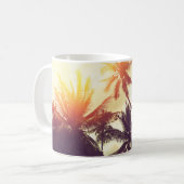 Mug Arrière - plan de plage tropical avec silhouette d (Devant gauche)