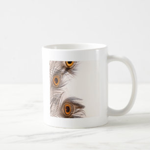 Mug arrière - plan de plumes paon