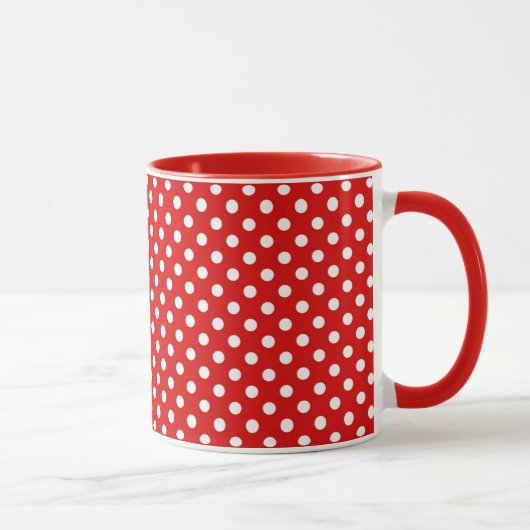 Mug Arrière - plan de point de polka (Droite)