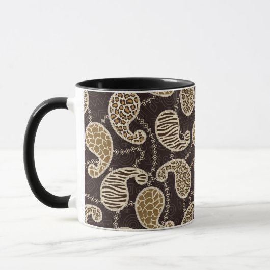 Mug Arrière - plan de style de Paisley (Gauche)