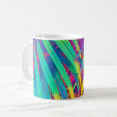 Mug Arrière - plan de texture de feuille de palme trop (Devant gauche)