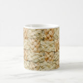 Mug Arrière - plan de texture de paille naturelle (Centre)