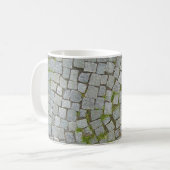 Mug Arrière - plan de texture de route de pavé rond (Devant gauche)