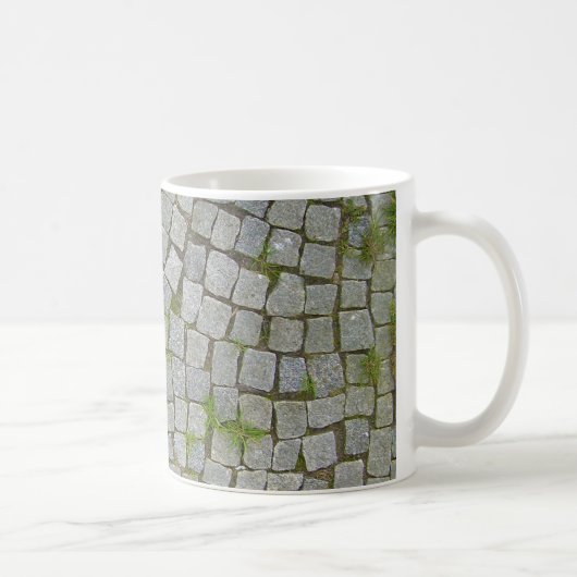 Mug Arrière - plan de texture de route de pavé rond (Droite)