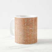 Mug Arrière - plan de texture de toile de lin Brown (Devant gauche)