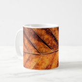 Mug Arrière - plan de texture feuille sèche (Devant gauche)
