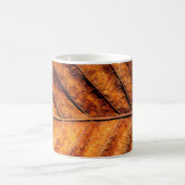 Mug Arrière - plan de texture feuille sèche (Centre)