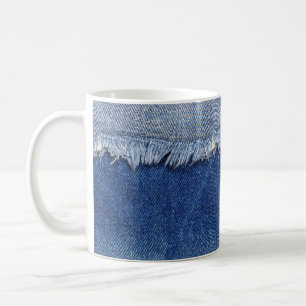 Mug Arrière - plan de tissu Denim Jeans déchiré