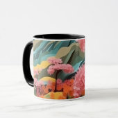 Mug Arrière - plan d'effet 3D paysage japonais (Devant gauche)