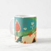 Mug Arrière - plan des animaux : Concept Vintage Abstr (Devant gauche)