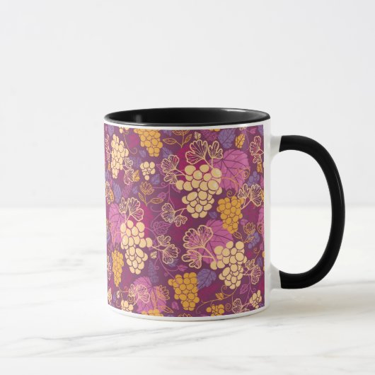 Mug Arrière - plan doux de motif de vignes (Droite)