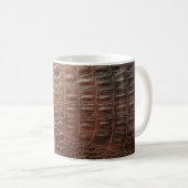 Mug Arrière-plan en cuir véritable texture, embo (Devant droit)