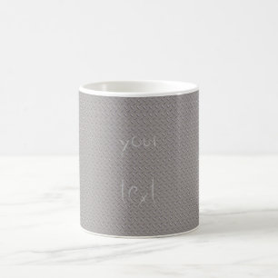 Mug Arrière - plan en métal cool avec votre texte