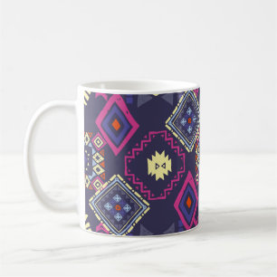 Mug Arrière - plan ethnique tribal. Géomet primitif él