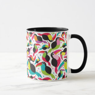 Mug arrière - plan exotique d'oiseau de toucan du