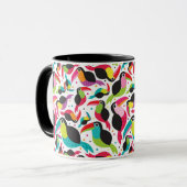 Mug arrière - plan exotique d'oiseau de toucan du (Devant gauche)