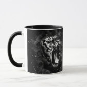 Mug Arrière - plan féroce de Tigre foncé (Gauche)