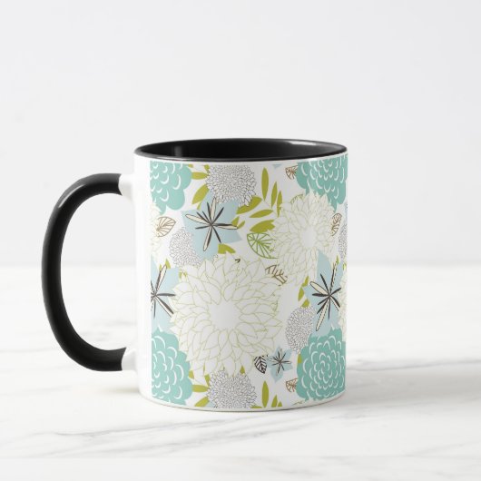 Mug Arrière - plan floral (Gauche)
