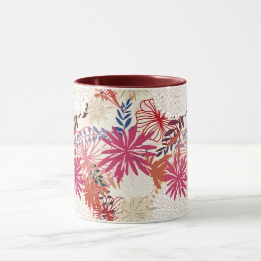 Mug arrière - plan floral 3 (Centre)