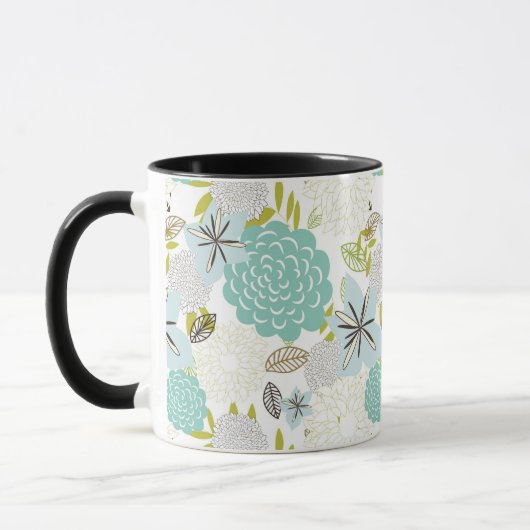 Mug Arrière - plan floral 5 (Gauche)