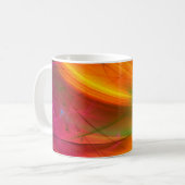 Mug arrière - plan fractal abstrait jaune 3d rendu3d, (Devant gauche)