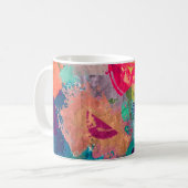 Mug arrière - plan fractal psychédélique abstrait de f (Devant gauche)