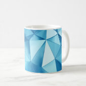 Mug Arrière - plan géométrique à trois dimensions, ble (Devant droit)