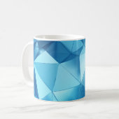 Mug Arrière - plan géométrique à trois dimensions, ble (Devant gauche)