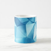 Mug Arrière - plan géométrique à trois dimensions, ble (Centre)