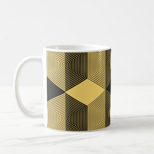 Mug Arrière - plan géométrique Abstrait. maillage hexa (Gauche)