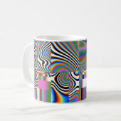 Mug Arrière - plan géométrique Abstrait numérique dyna (Devant gauche)