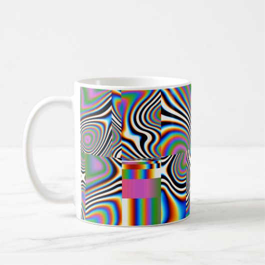 Mug Arrière - plan géométrique Abstrait numérique dyna (Gauche)