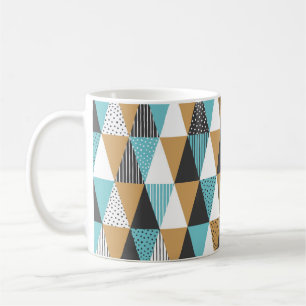 Mug Arrière - plan géométrique. Illustration vintage A