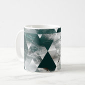 Mug arrière - plan géométrique maritime abstrait avec (Devant gauche)