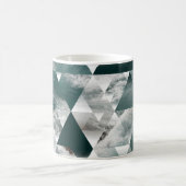 Mug arrière - plan géométrique maritime abstrait avec (Centre)