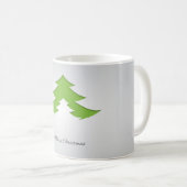 Mug Arrière - plan gris avec arbre de Noël (Devant droit)