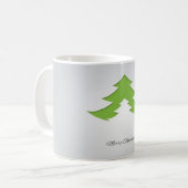 Mug Arrière - plan gris avec arbre de Noël (Devant gauche)