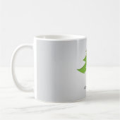 Mug Arrière - plan gris avec arbre de Noël (Gauche)